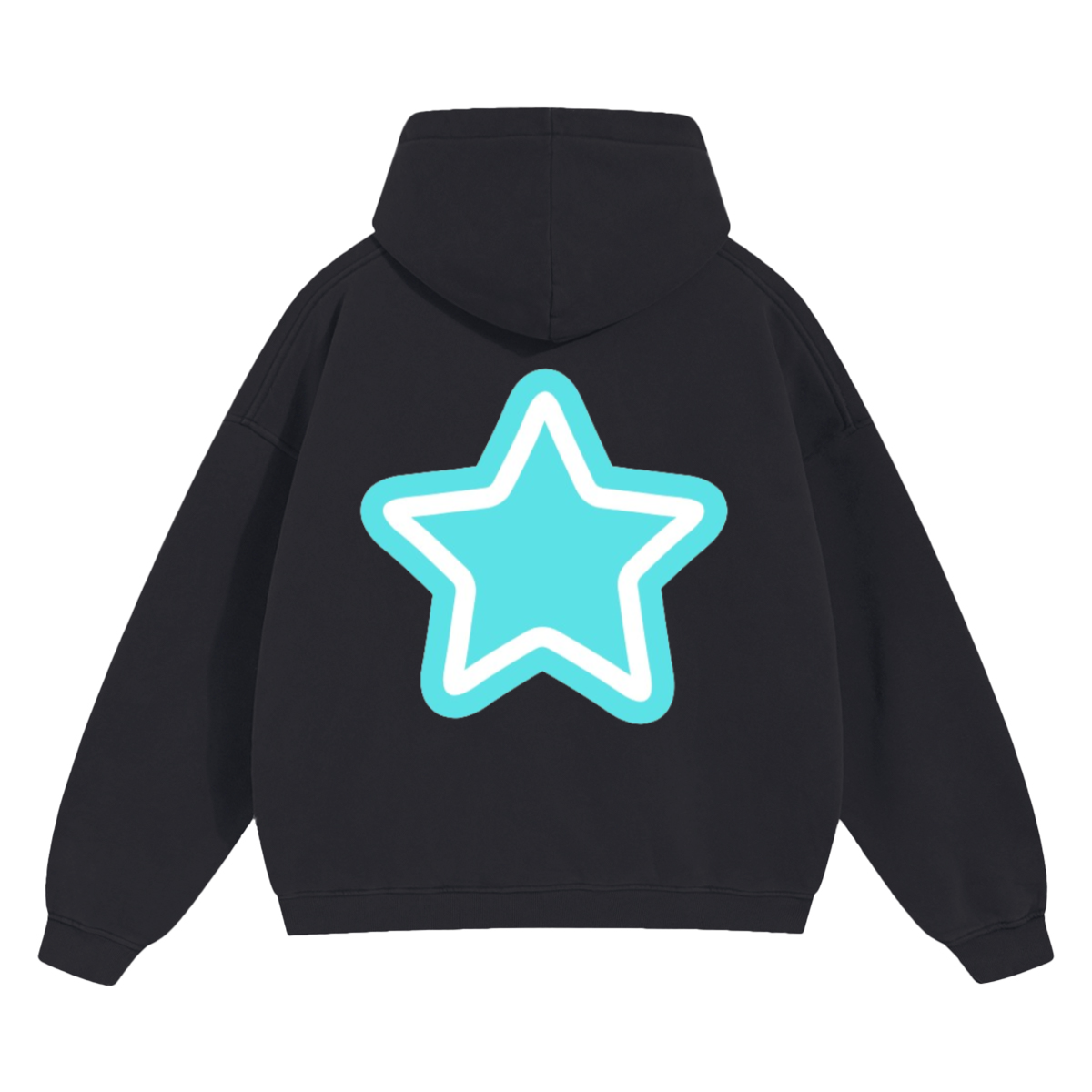 Crescent Love Drop Shoulder Hoodie