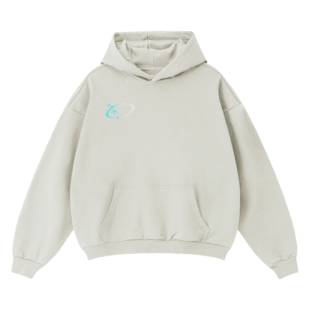 Crescent Love Drop Shoulder Hoodie