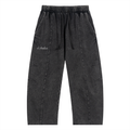 Snow Wash Drawstring Cotton Pants